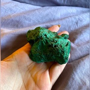 Real Malachite Fibrous Mineral